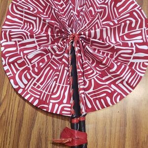 Ankara Print Folding Fan